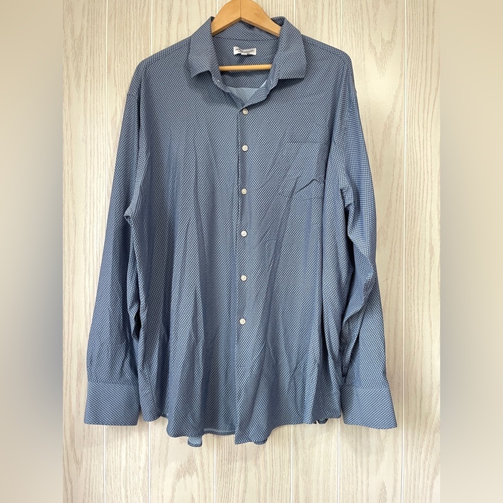 Peter Millar Blue Southern Comfort Long Sleeve Button-Down Shirt Size XXL EUC